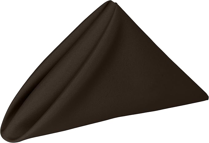 17x17-Inch Polyester Cloth Napkins, Chocolate, Set of 60 by UltimateTextile