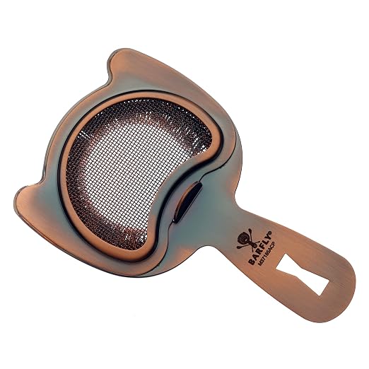 Barfly Fine Mesh Spring Strainer, Antique Copper - Image 2
