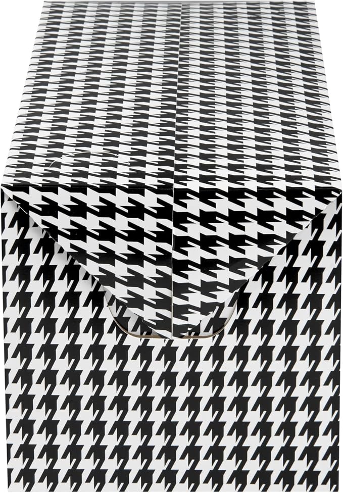 Restaurantware Bio Tek 80 Ounce To Go Boxes 400 Rectangle Take Out Food Containers - Fast Top Closure Disposable Black Houndstooth Paper Carry Out Containers For Burgers Or Fried Chicken - Image 10