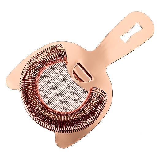 Barfly Fine Mesh Spring Strainer, Copper Plated - Image 4