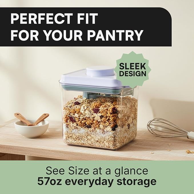 Bop Top Airtight Food Storage Containers | Pop-Top Lid | 7 Cups / 57 Oz | kitchen canister set, for flour, sugar, snacks, pasta, baking - Image 2