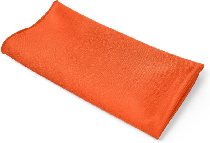 17x17-Inch Shantung Satin Cloth Napkins, Orange Set of 120 - Image 9