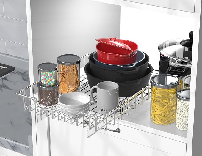 Simple Houseware Under Cabinet Pull Out Sliding Shelf Drawer, 17Dx13W | for Kitchen Organizer - Image 7