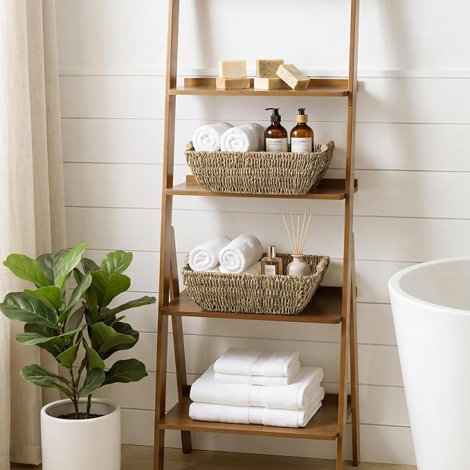 Storageworks Seagrass Storage Baskets, Large Snack Baskets For Shelves - Image 2