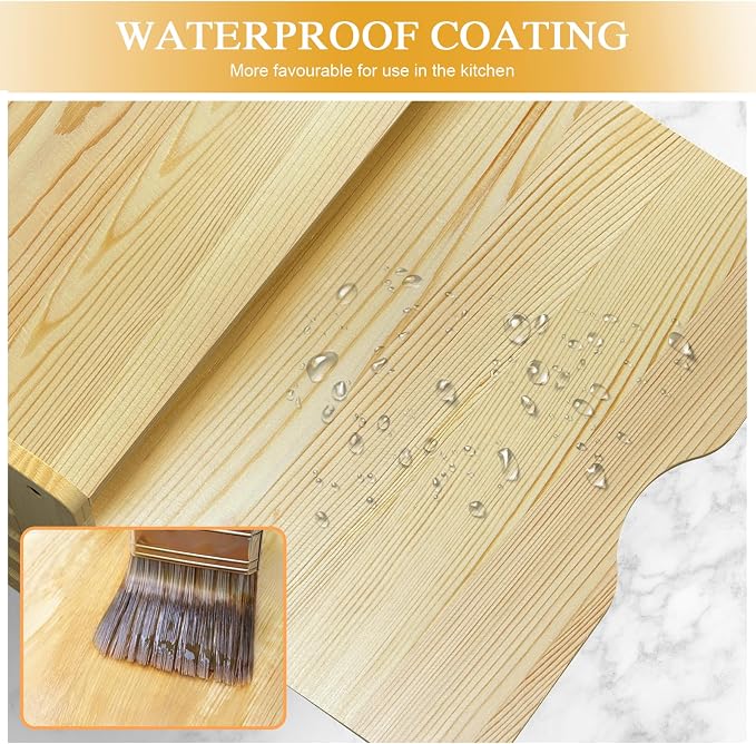 6 Tier Wood Tray Dividers for Cabinets, Cookie Sheet Organizer for Cabinet | Premium Wood, Multiple Sizes, Saving Space, Vertical Tray Dividers for Storing pans, Baking trays, Cutting Board - Image 7