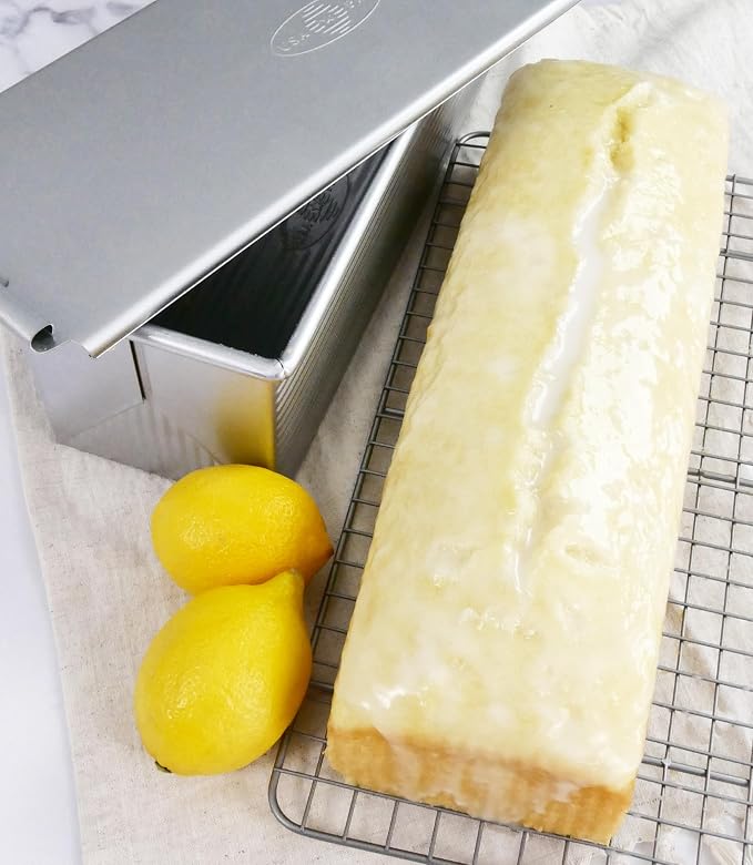 USA Pan Bakeware Pullman Loaf Pan with Cover,13 x 4 inch,Nonstick & Quick Release Coating,Made in the USA from Aluminized Steel,(Pack of 3) - Image 4
