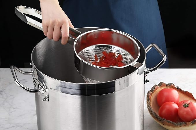 New Star Foodservice 42566 3-Piece Stainless Steel China Cap Strainer Set - Image 6