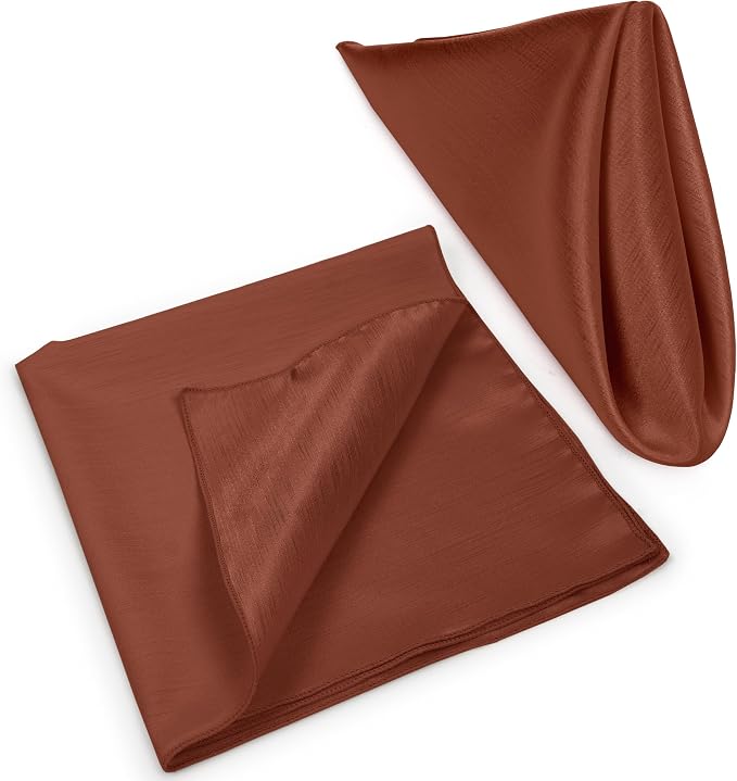 17x17-Inch Shantung Cloth Napkins, Burnt Orange Set of 120 - Image 8