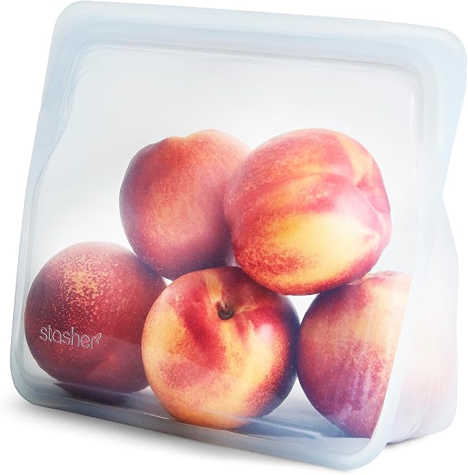 Stasher Reusable Silicone Storage Bags (Mid, Clear) and (Mini, Aqua) - Image 2