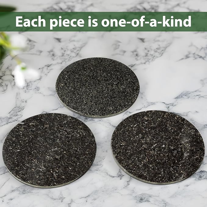Marble Lazy Susan, 16 in Lazy Susan Turntable Organizer for Cabinet Pantry Kitchen Countertop Fridge Bathroom Makeup Vanity Countertop - Black - Image 5