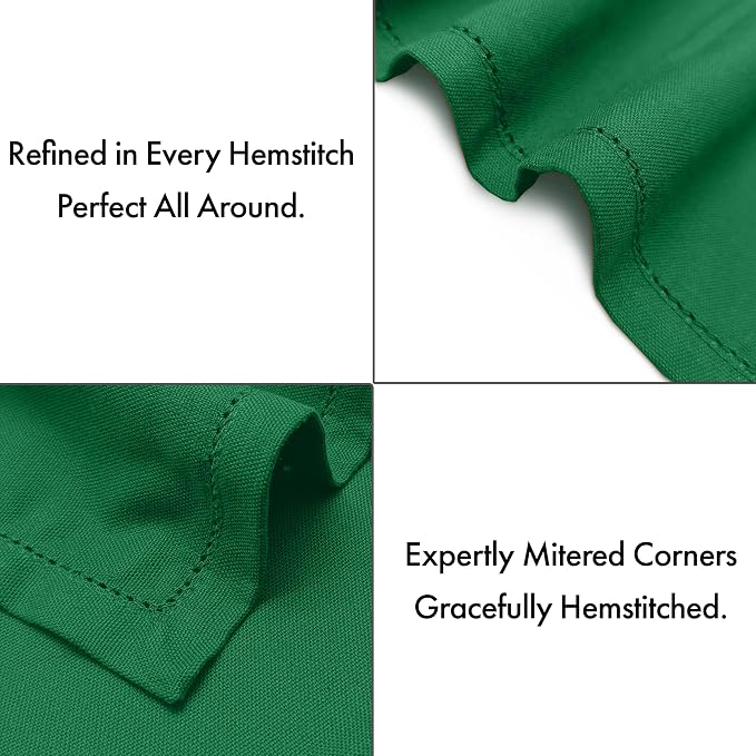 Ruvanti Cloth Napkins Set of 12, 100% Cotton High GSM 18x18 Inches, Hem Stitched Corners, Soft, Washable, Highly Durable & Absorbent, Perfect for Parties, Christmas, Thanksgiving Dinners – Amazon - Image 4