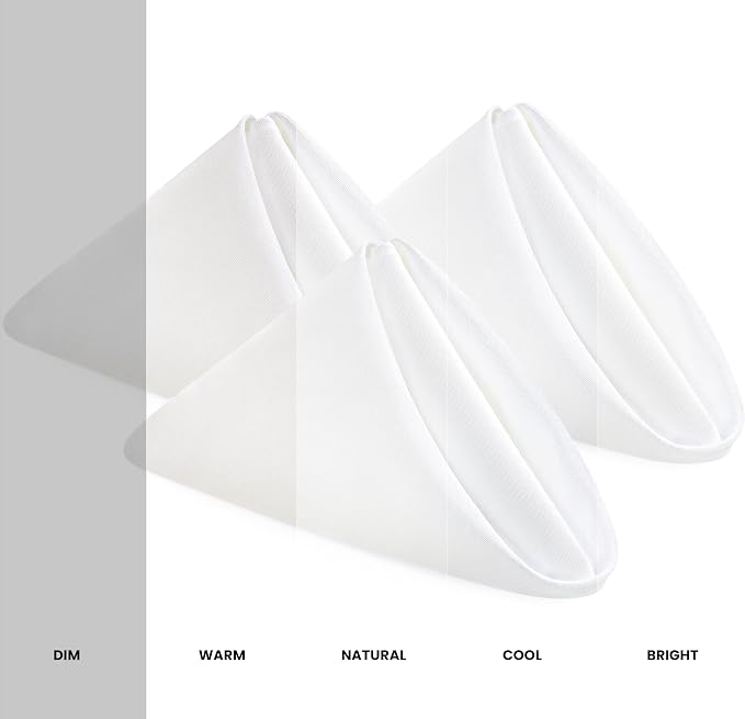 Utopia Home [12 Pack, White] Cloth Napkins 17x17 Inches, 100% Polyester | Hemmed Edges, Washable and Reusable Ideal for Parties, Weddings and Dinners - Image 2