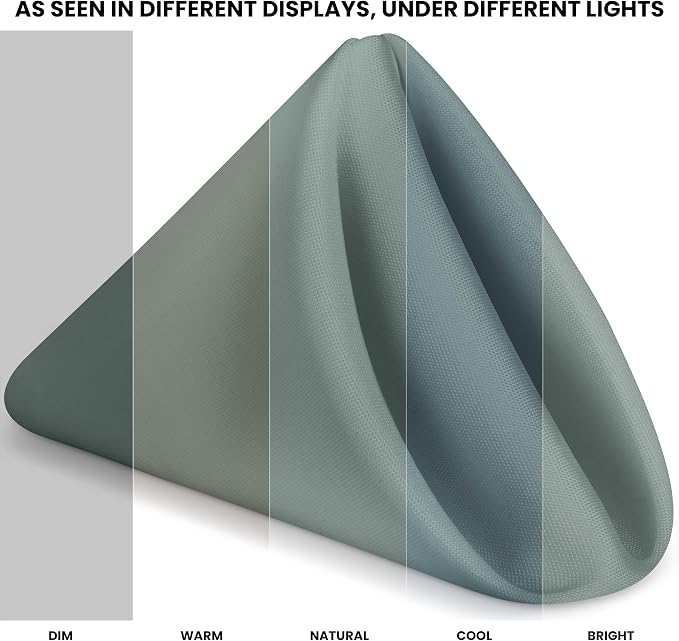 Utopia Home [24 Pack, Light Grey] Cloth Napkins 17x17 Inches, 100% Polyester Hemmed Edges, Washable and Reusable Ideal for Parties, Weddings and Dinners - Image 3