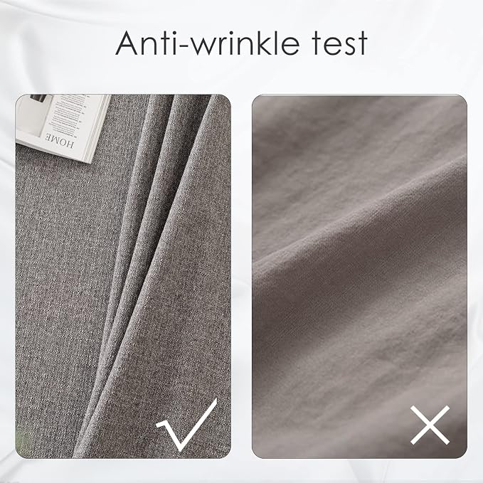 BALCONY & FALCON Rectangle Table Cloth Waterproof Gray 107" | Round Washable Wrinkle Resistant Table Cloth Linen Fabric Tablecloths for Dining Party Kitchen Wedding and Outdoor Use - Image 4