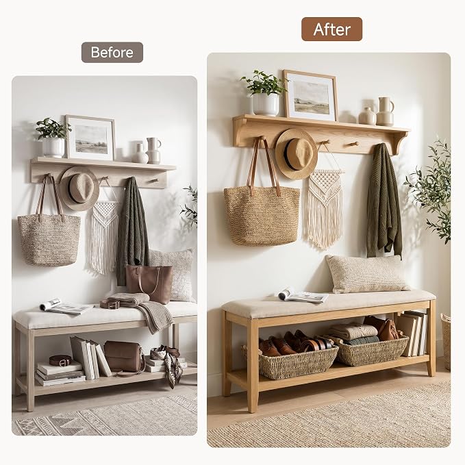 Storageworks Seagrass Storage Baskets, Large Snack Baskets For Shelves - Image 6
