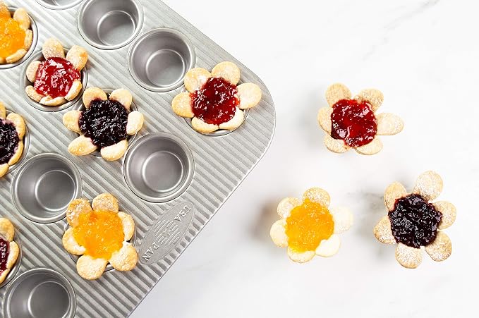 USA Pan Bakeware Mini Cupcake and Muffin Pan, Nonstick Quick Release Coating, 24-Well, Aluminized Steel | Mini Muffin Pan - Image 3