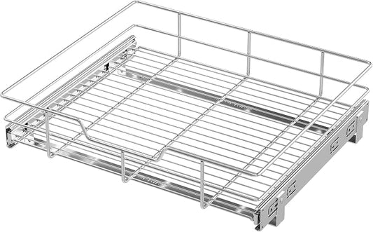 Pull Out Cabinet Organizer 20" W X 17" D, Slide Out Drawers For Kitchen Cabinets, Pull Out Drawers For Cabinets Capacity Heavy Duty Caddy, Cabinet Pull Out Shelves Chrome-Plated, Bathroom Pantry | For Kitchen Organizers and Storage, Pull Out Drawers Fo... by STORKING