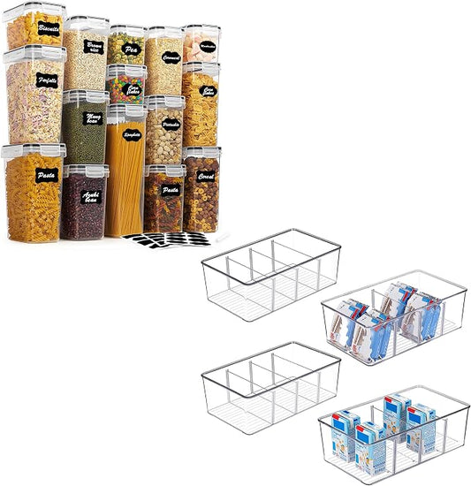 Vtopmart 32pcs Airtight Food Storage Containers and 4 Pack Food Storage Organizer by Vtopmart