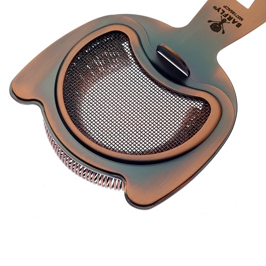 Barfly Fine Mesh Spring Strainer, Antique Copper - Image 5