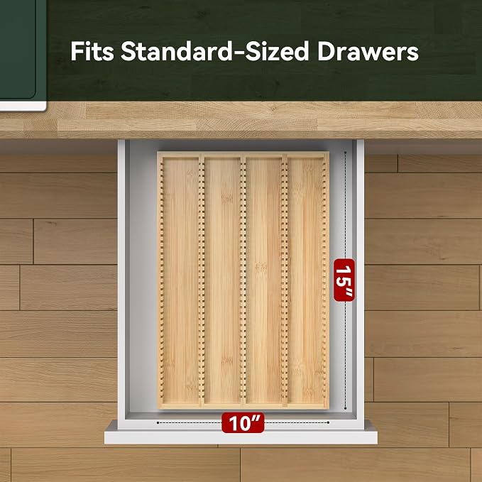 for Nespresso Vertuo Capsules Bamboo Coffee Pod Drawer Organizer | 15"Dx10"Wx1.5"H 40 Big or 52 Small Pods Holder for Counter - Image 2