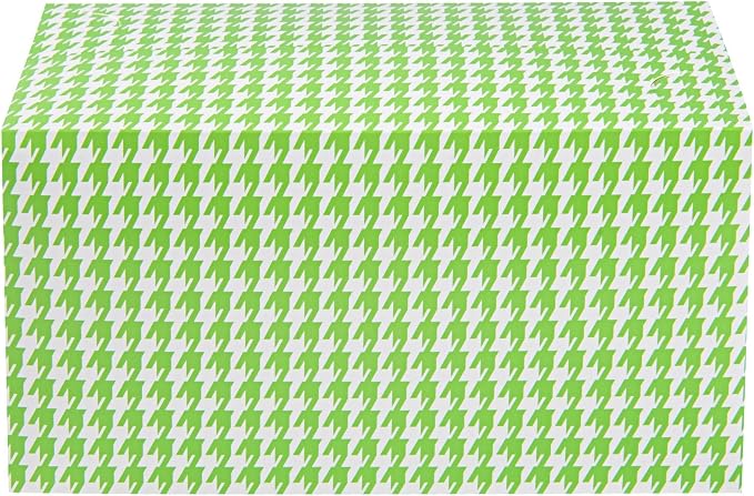 Restaurantware Bio Tek 80 Ounce To Go Boxes 400 Rectangle Take Out Food Containers - Fast Top Closure Disposable Green Houndstooth Paper Carry Out Containers For Burgers Or Fried Chicken - Image 2
