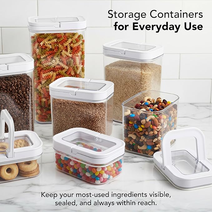 Airtight Food Storage Containers for Pantry, 7 Piece | FlipLock One-Hand Seal, Airtight Lids, For Flour, Sugar, Cereal & Snacks - Image 7