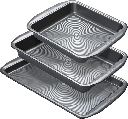 Circulon Momentum 3pc Roaster set - Medium roaster; Multipurpose Oven Tin; Large Oven Tray by Circulon