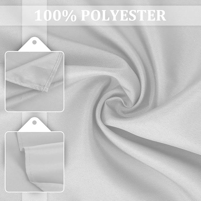 SuperO Set of 40 Cloth Napkins 17 x 17 Inch, Polyester Solid Washable Dinner Napkins with Hemmed Edges,Great for Restaurant, Wedding and Party(Silver) - Image 7