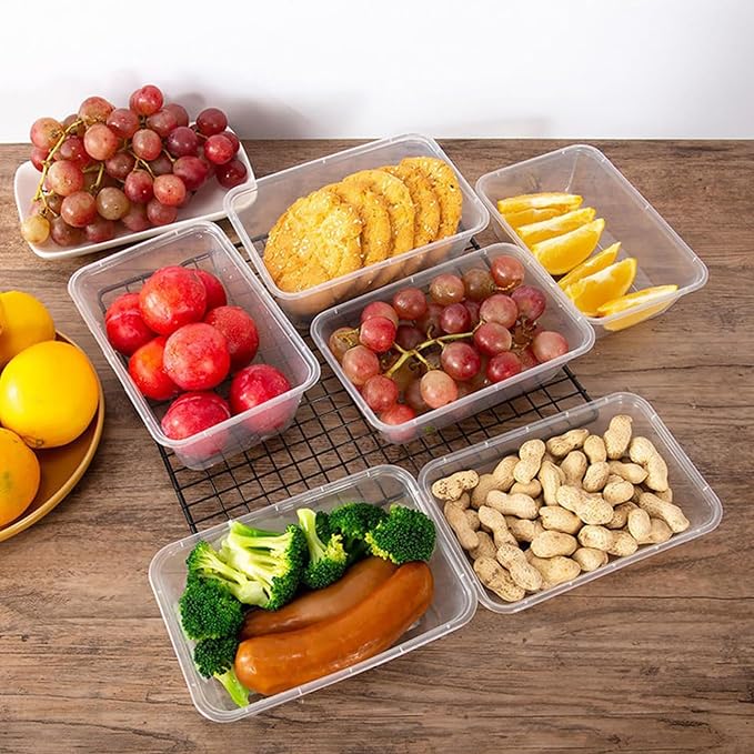 120 Pcs Plastic Meal Prep Containers with Lids 25 oz Clear Disposable Food Storage Containers Stackable Spill proof Box for Salad Snack Lunch Microwave Dishwasher and Freezer - Image 5