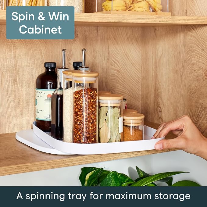 YouCopia MagicTrack Rectangle Turntable, Lazy Susan Max Cabinet Organizer - Image 2