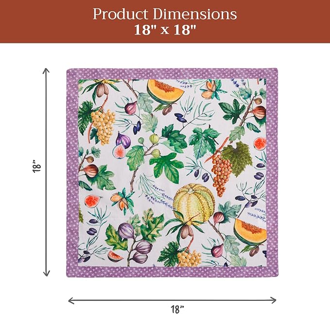 Maison d' Hermine Cloth Napkins Set of 4 Reusable 100% Cotton (18" x 18") | Everyday Square Napkins Cloth Washable Dinner Party Wedding Restaurant Hotel Kitchen Spring Summer - Cavaillon - Image 7