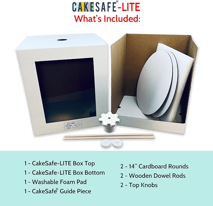 CAKESAFE LITE Cardboard Cake Carrier 14" x 14" x 13" - Image 2