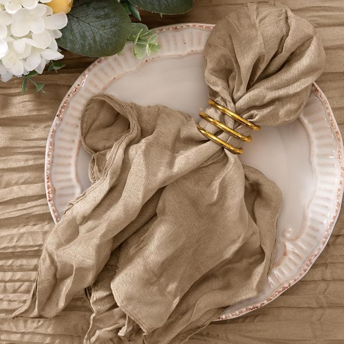 Cheesecloth Napkins Nude Cloth Napkins Bulk Table Napkin,Set of 20 by Jimtx