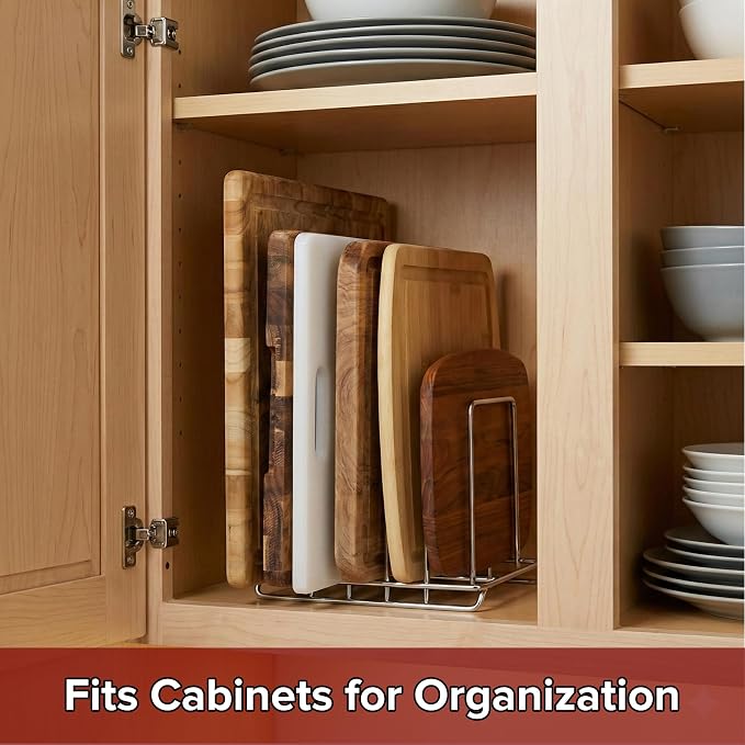 Thirteen Chefs Stainless Steel Cutting Board Rack - Holds 6 Boards up to 3/4" Wide - NSF Approved for Commercial Kitchens - Image 6