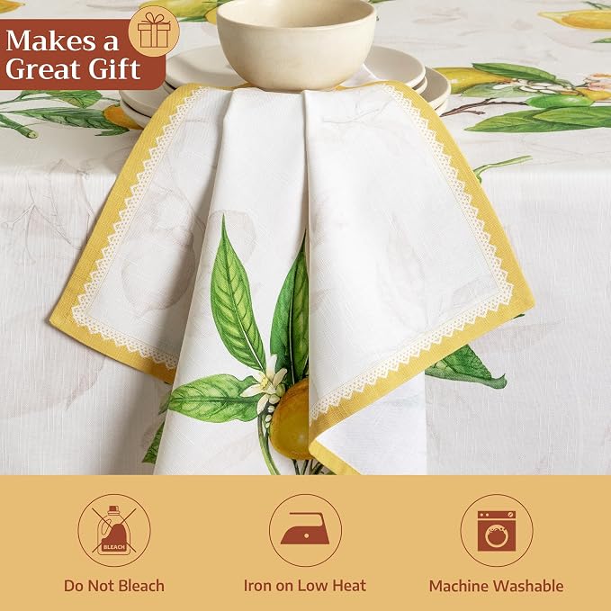 Maison d' Hermine Cloth Napkins Set of 6 Reusable 100% Cotton (20" x 20") | Everyday Square Napkins Cloth Washable Dinner Party Wedding Restaurant Hotel Kitchen Spring Summer - Limoncello - Image 5