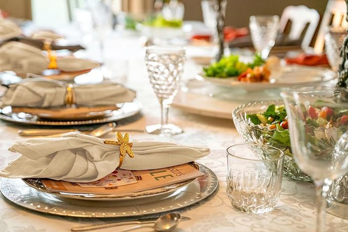 36 Pack Caramel Cloth Napkins, 16 x 16 Inch Cotton with Fringe Settings | Handmade washable reusable cotton dinner napkins in bulk for weddings, parties, rustic boho table settings - Image 8