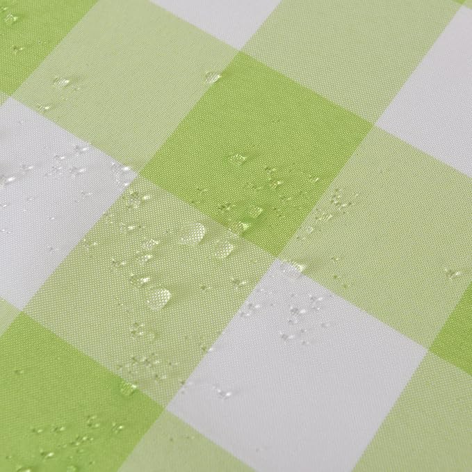 Cupuamon 2 Pack Waterproof Polyester Fabic Rectangle Checkered Tablecloth，60x102 Outdoor Table Cloth，Oil Stain Prevention Table Cloth for Pinics and Parties（Emerald and White） - Image 5