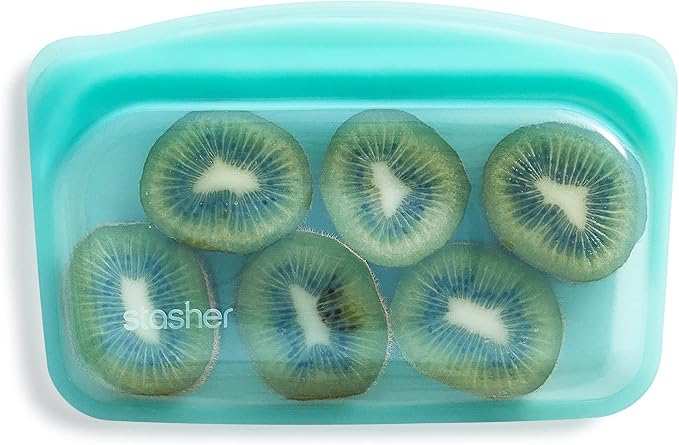 Stasher Platinum Silicone Food Grade Reusable Clear Storage Bags - Snack & Sandwich Sizes - Image 2