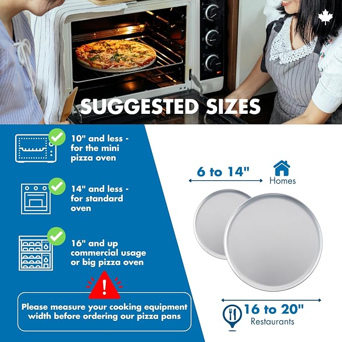 Norjac 12 Inch Pizza Pan, 6 Pack, Round Aluminum Pans, Baking Tray for Oven, Rust-Free, Durable & Long Lasting - Image 6