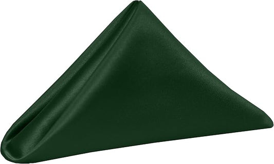 17x17-Inch Square Satin Cloth Napkins, Hunter, Set of 36 by UltimateTextile