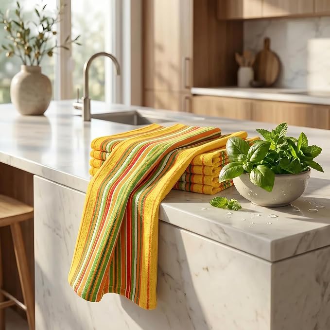 Urban Villa Kitchen Towels Cotton Dish Towels 20”x30” (Set of 6) Mustad - Image 6