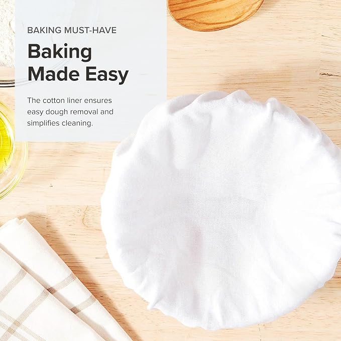 Frieling USA Brotform Round Bread Rising Basket and Liner, 10-Inch - Image 5