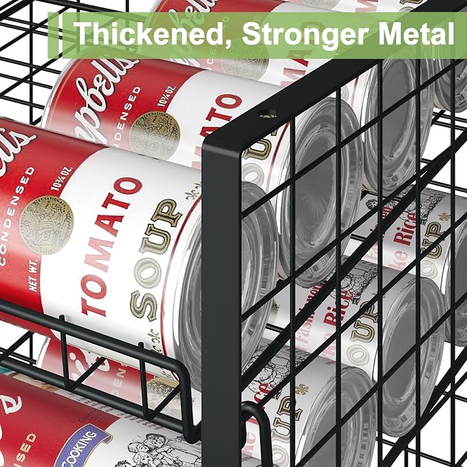 JKsmart 3-Tier Stackable Can Rack Organizer for Pantry, Adjustable Can Storage Holder for Various Ounces of Canned food Soda Drinks, Can Dispenser for Kitchen Cupboard Cabinet, 2 Pack - Image 7