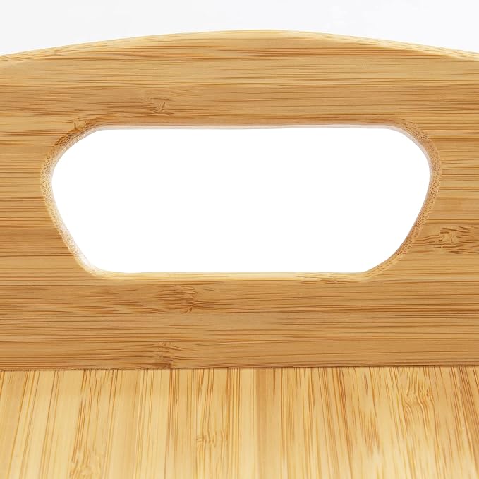 Totally Bamboo Butler's Serving Tray with Handles, Decorative Tray for Ottoman or Coffee Table, 23" x 15" - Image 6