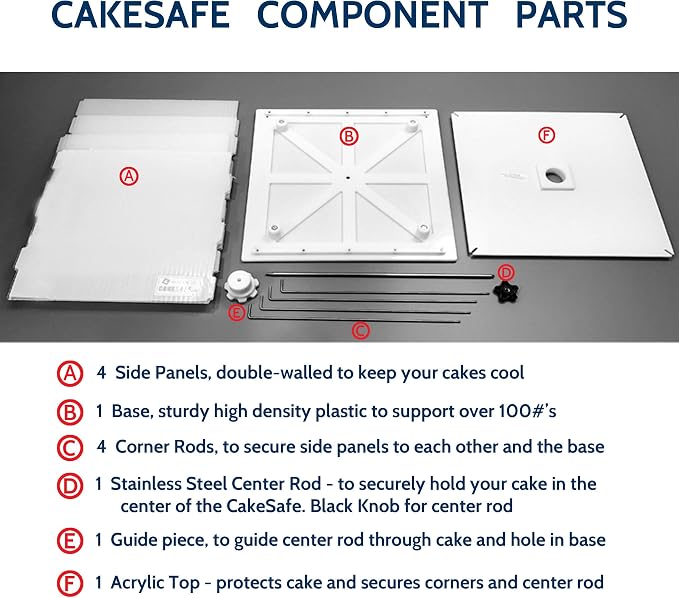 CAKESAFE Reusable Mini/Tall Cake Transporter, Clear Plastic Cake Carrier (14" W x 22" H) - Image 7