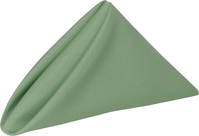 20x20-Inch Square Polyester Cloth Napkins, Sage, Set of 12 | Bulk Case of 1 Dozen, Dinner Napkins, Serged Edges, Machine Washable, Wrinkle-Resistant, Flame-Resistant, Stain-Resistant by UltimateTextile