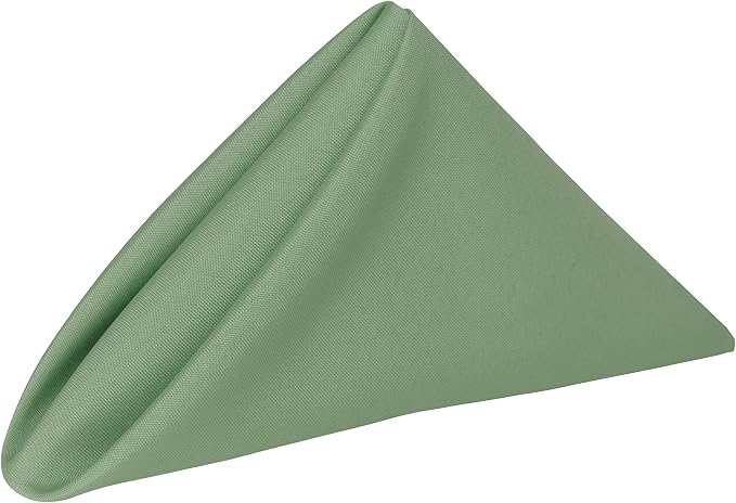 20x20-Inch Square Polyester Cloth Napkins, Sage, Set of 12 | Bulk Case of 1 Dozen, Dinner Napkins, Serged Edges, Machine Washable, Wrinkle-Resistant, Flame-Resistant, Stain-Resistant by UltimateTextile