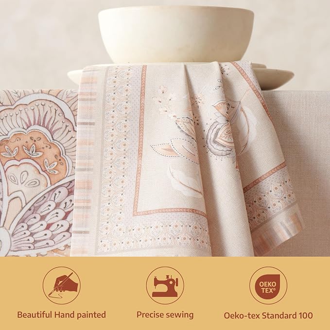 Maison d' Hermine Cloth Napkins Set of 4 100% Combed Cotton (20" x 20") | Everyday Square Napkins Cloth Washable Dinner Party Wedding Restaurant Hotel Kitchen Spring Summer - Society Florals - Image 2