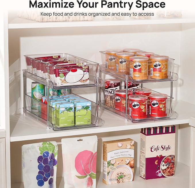 Vtopmart 2 Pack Larger Pull Out Bathroom Under Sink Organizer (M-Standard) | Slide-out drawers, Multi-purpose storage, Clear visibility, Easy Set-up - Image 8