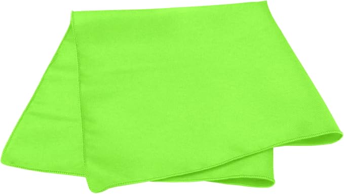 17x17-Inch Polyester Cloth Napkins, Neon Green, Set of 24 - Image 2